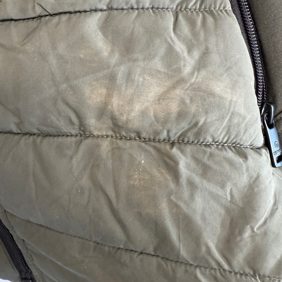 Hooded Quilted Water Repellent Jacket flawed green size XL - Picture 5 of 9